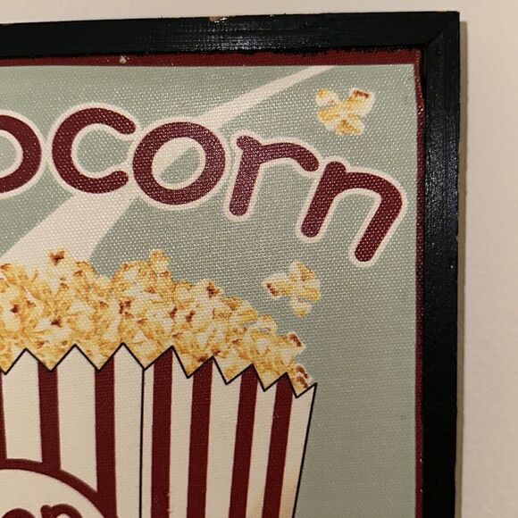 Vintage Popcorn “ Great butter taste” Fresh Hot Canvas Art - Picture 4 of 10
